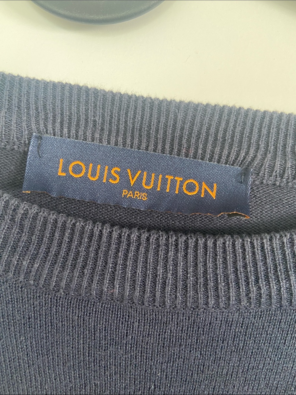 Louis Vuitton Navy Tee with Red and Yellow Heart Logo - Picture 2 of 7